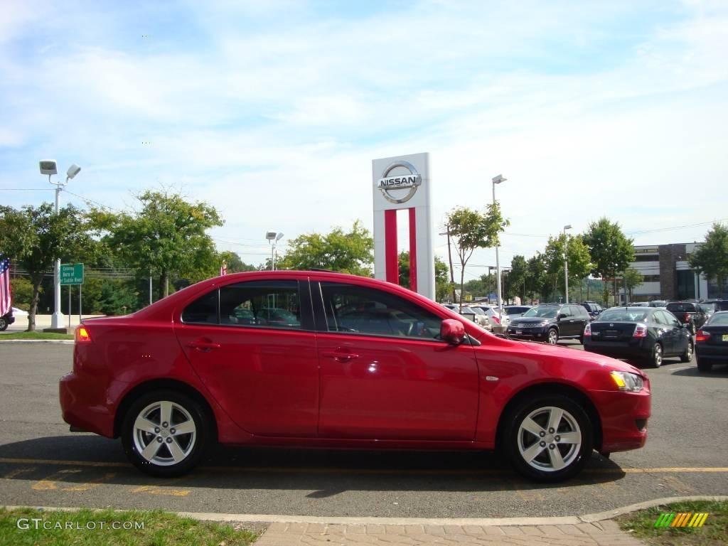 2008 Lancer ES - Rally Red Pearl / Black photo #12