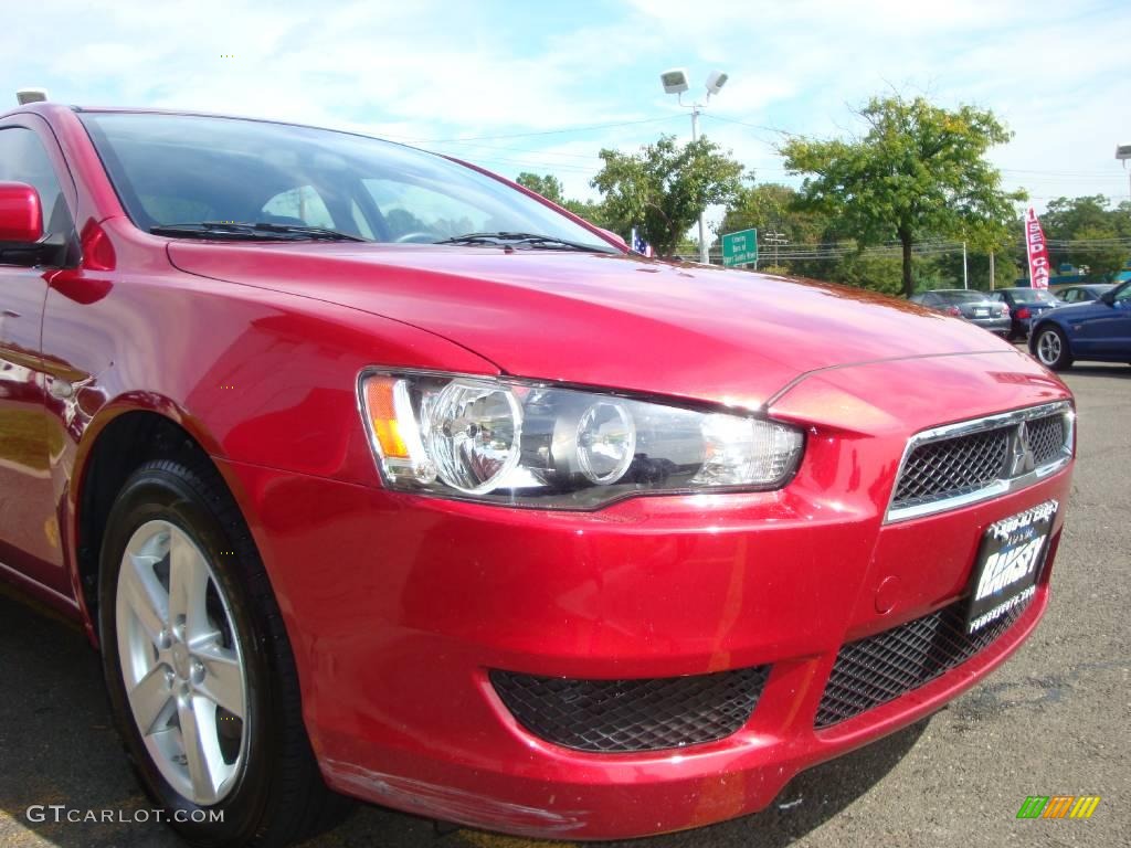 2008 Lancer ES - Rally Red Pearl / Black photo #22