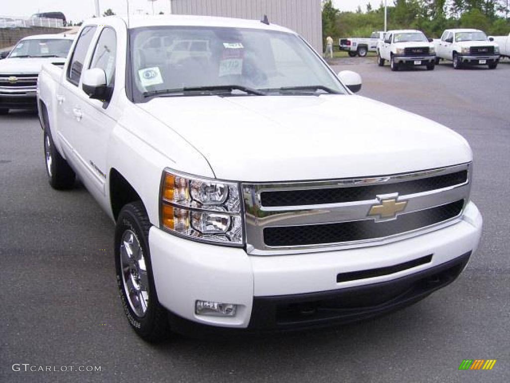 2009 Silverado 1500 LTZ Crew Cab - Summit White / Light Titanium photo #6