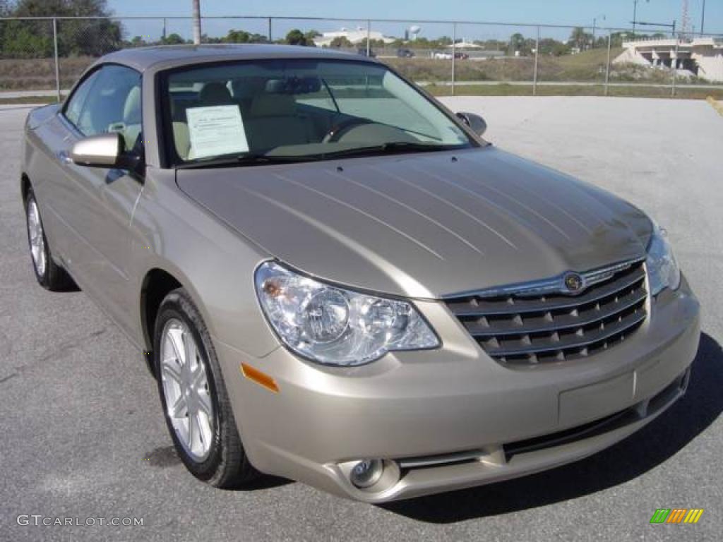 2008 Sebring Limited Hardtop Convertible - Light Sandstone Metallic / Medium Pebble Beige/Cream photo #1