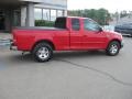 2002 Bright Red Ford F150 XLT SuperCab  photo #3