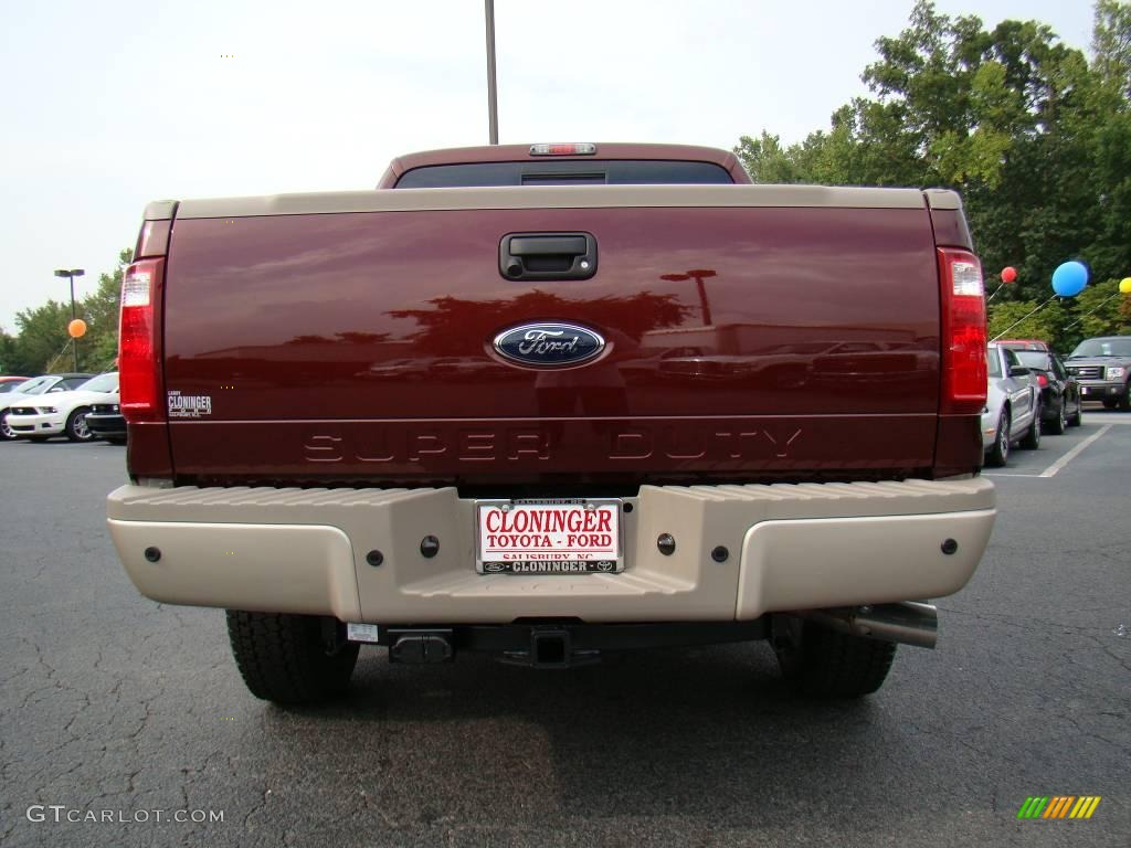 2010 F250 Super Duty King Ranch Crew Cab 4x4 - Royal Red Metallic / Chaparral Leather photo #4