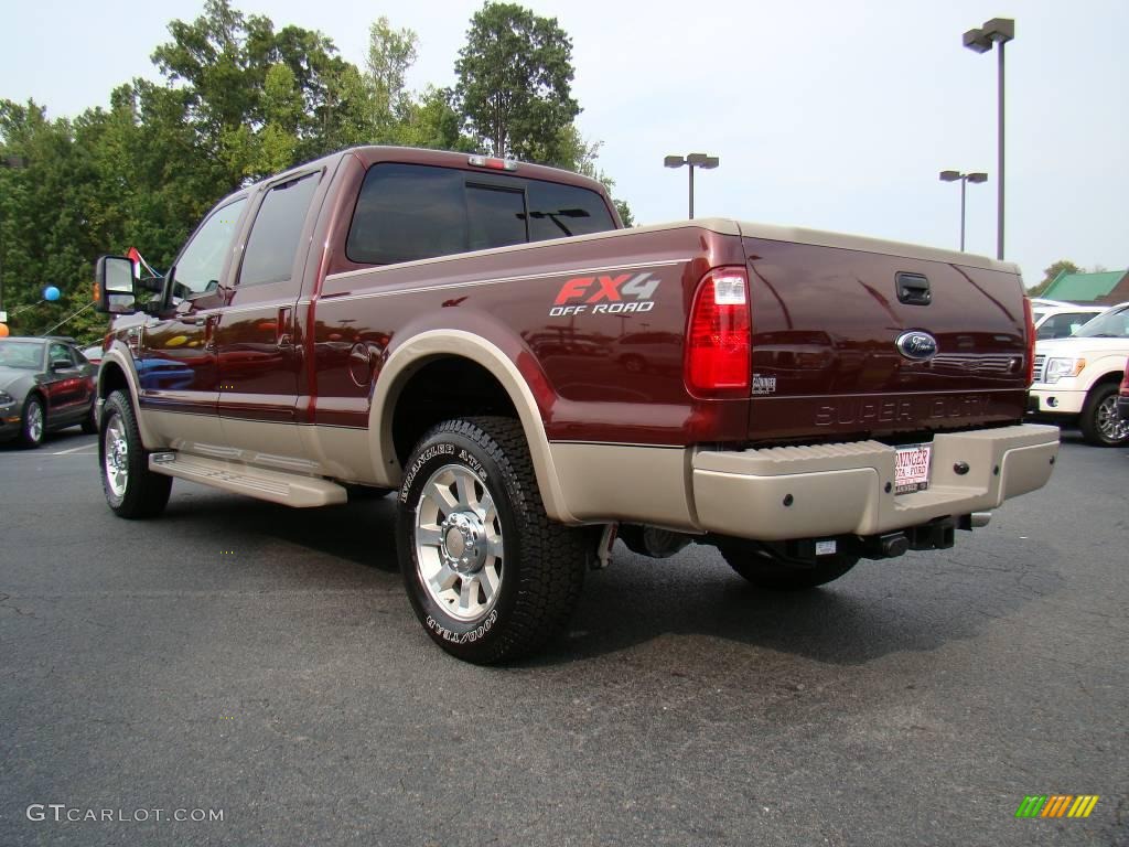 2010 F250 Super Duty King Ranch Crew Cab 4x4 - Royal Red Metallic / Chaparral Leather photo #34