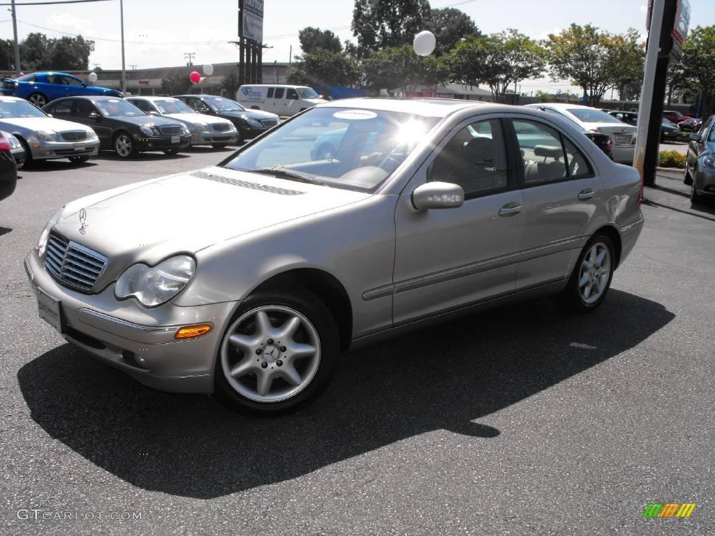 2002 C 240 Sedan - Desert Silver Metallic / Java photo #3