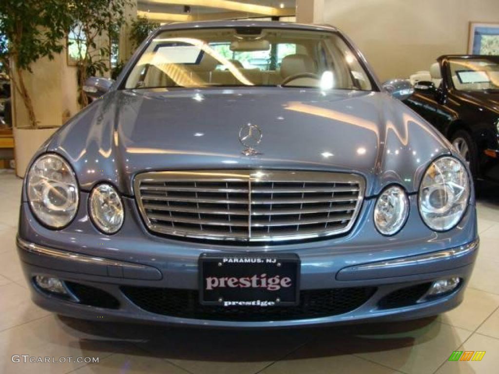 2006 E 500 4Matic Sedan - Platinum Blue Metallic / Stone photo #2