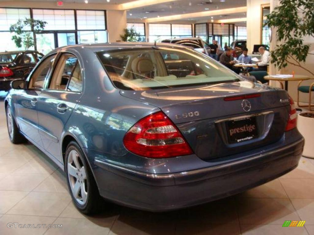 2006 E 500 4Matic Sedan - Platinum Blue Metallic / Stone photo #4