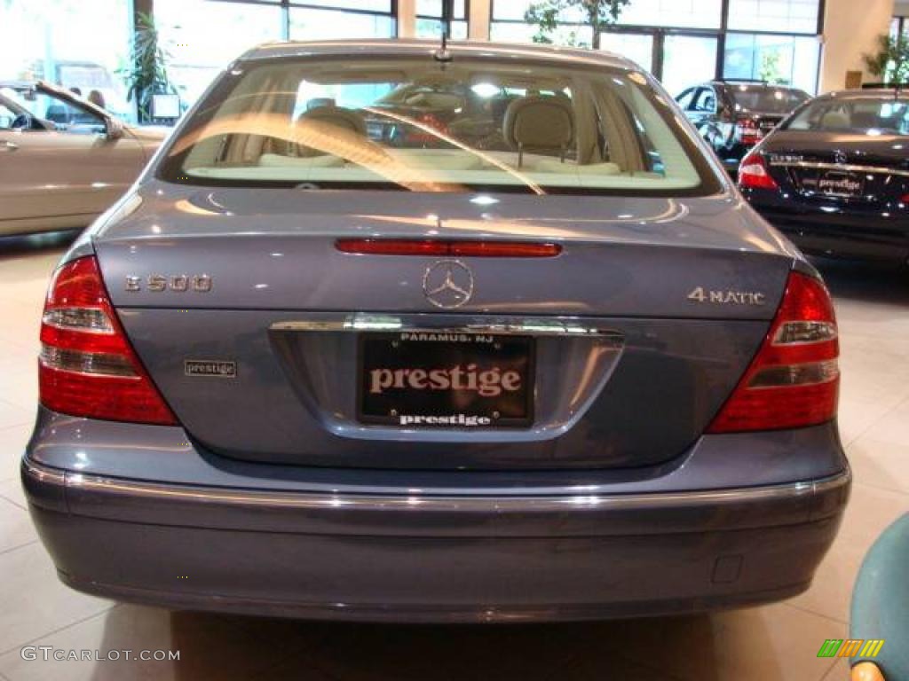 2006 E 500 4Matic Sedan - Platinum Blue Metallic / Stone photo #5