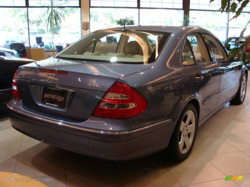 2006 E 500 4Matic Sedan - Platinum Blue Metallic / Stone photo #6