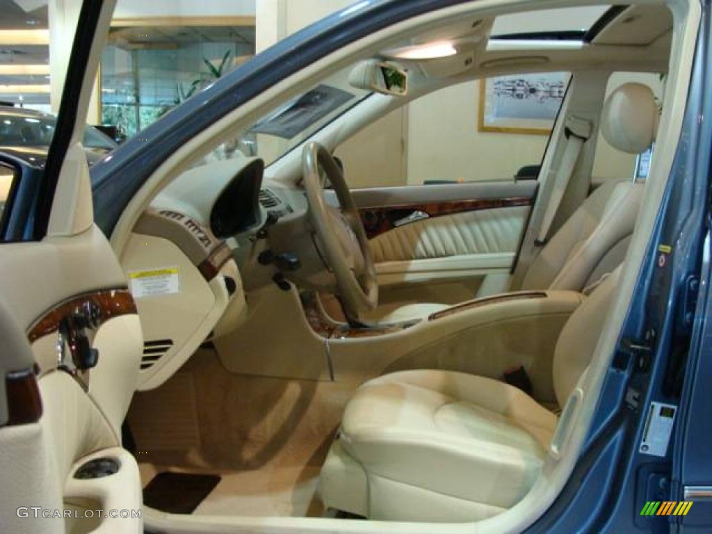 2006 E 500 4Matic Sedan - Platinum Blue Metallic / Stone photo #8