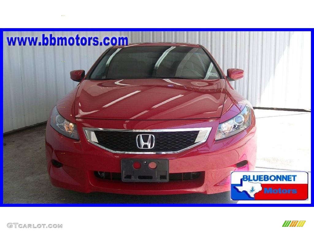 2008 Accord EX-L Coupe - San Marino Red / Black photo #2