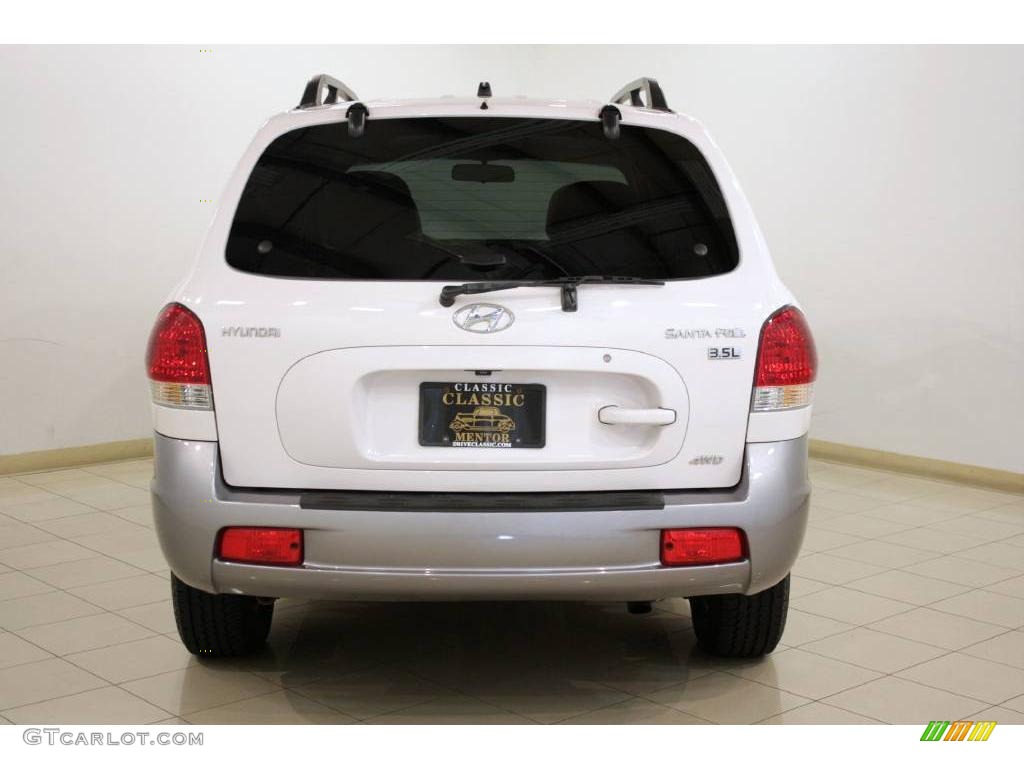 2005 Santa Fe LX 3.5 4WD - Nordic White / Gray photo #6