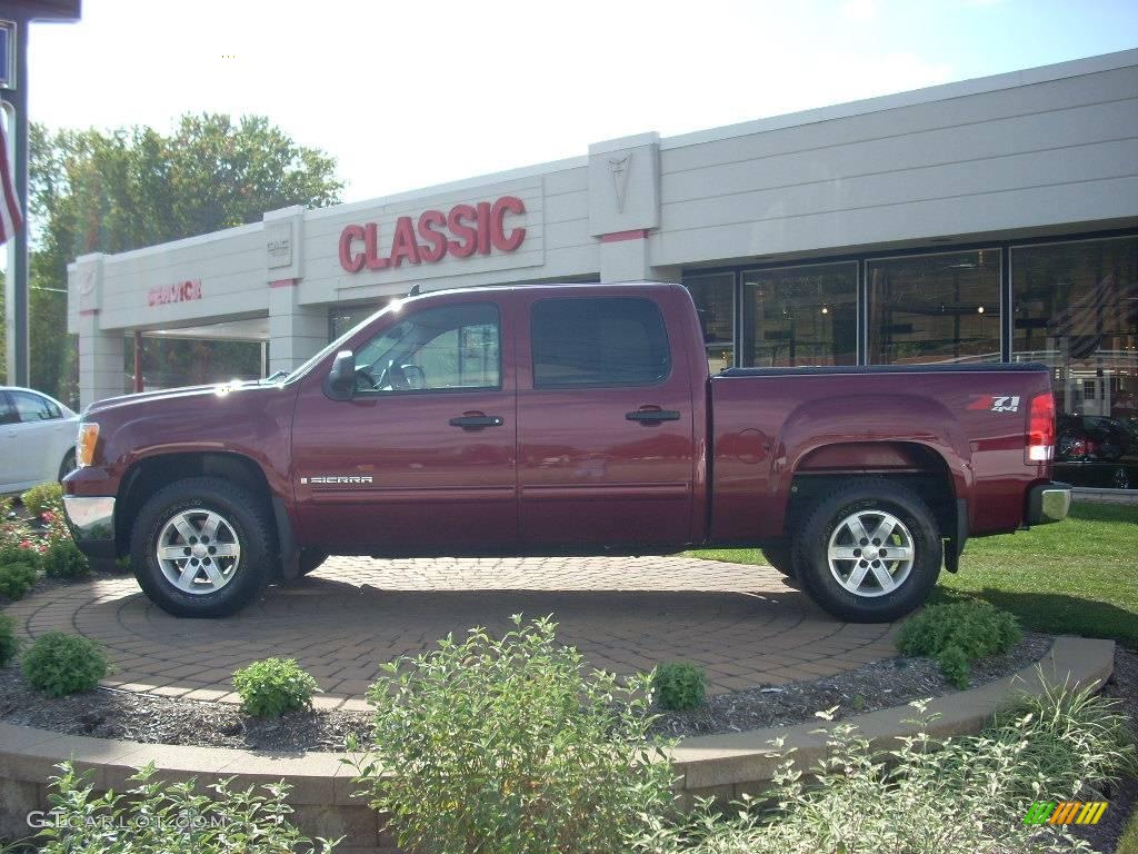 2008 Sierra 1500 SLE Crew Cab 4x4 - Sonoma Red Metallic / Ebony photo #1