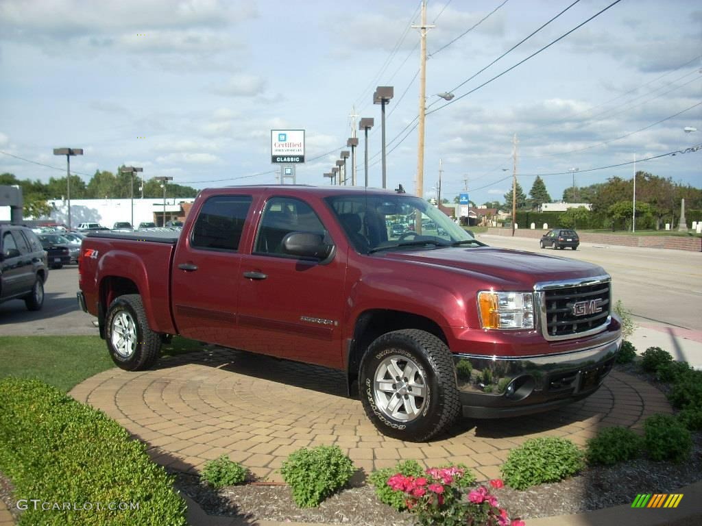 2008 Sierra 1500 SLE Crew Cab 4x4 - Sonoma Red Metallic / Ebony photo #4