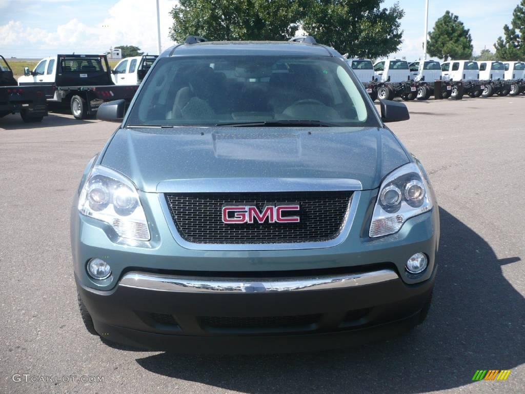 2010 Acadia SLE AWD - Silver Green Metallic / Ebony photo #2