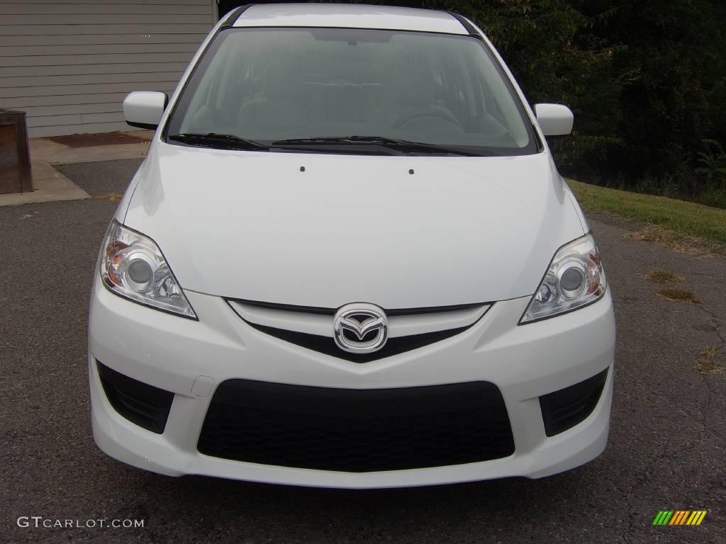 2008 MAZDA5 Sport - Crystal White / Black photo #2