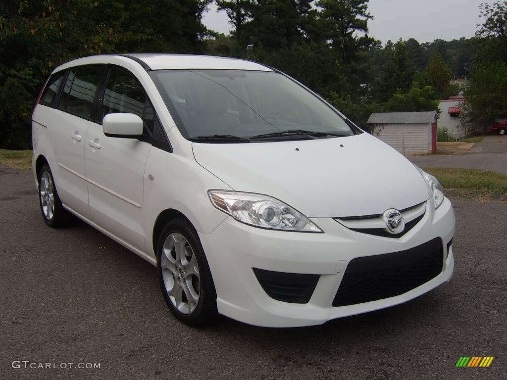 2008 MAZDA5 Sport - Crystal White / Black photo #3