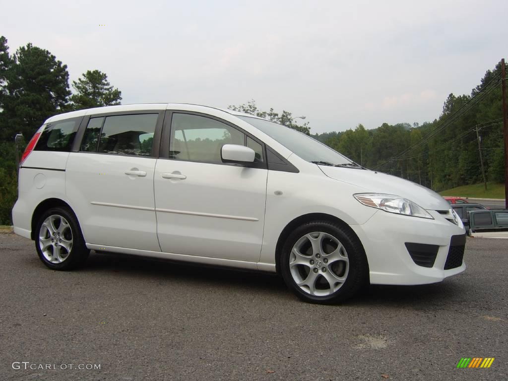 2008 MAZDA5 Sport - Crystal White / Black photo #4