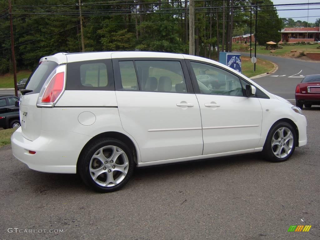 2008 MAZDA5 Sport - Crystal White / Black photo #6