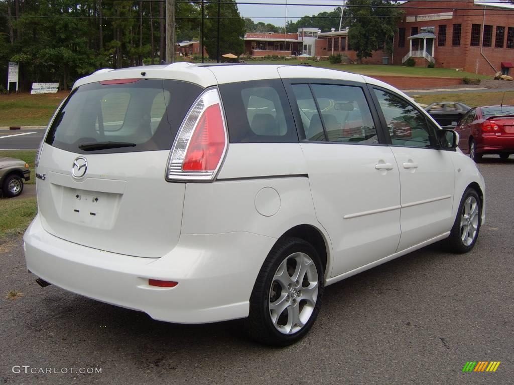 2008 MAZDA5 Sport - Crystal White / Black photo #7