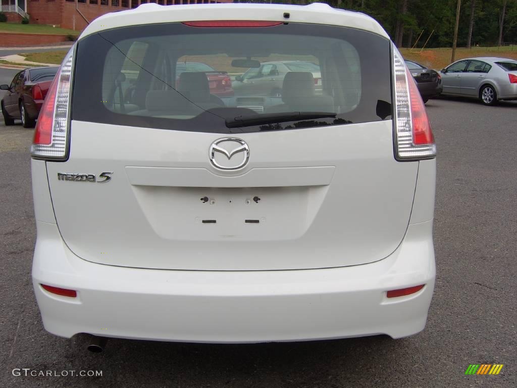 2008 MAZDA5 Sport - Crystal White / Black photo #8