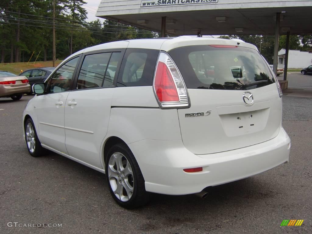 2008 MAZDA5 Sport - Crystal White / Black photo #9