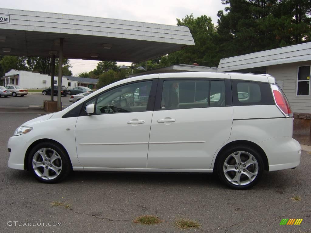 2008 MAZDA5 Sport - Crystal White / Black photo #11