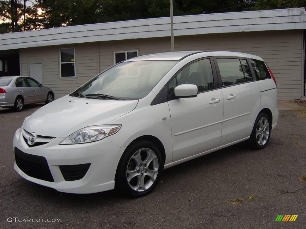 2008 MAZDA5 Sport - Crystal White / Black photo #13