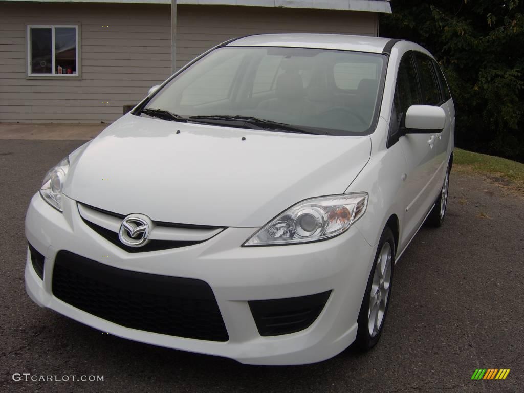 2008 MAZDA5 Sport - Crystal White / Black photo #14