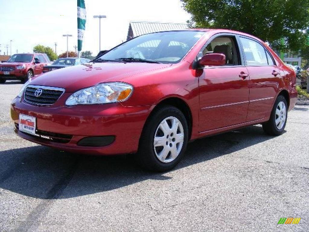 2008 Corolla LE - Impulse Red Pearl / Stone photo #1