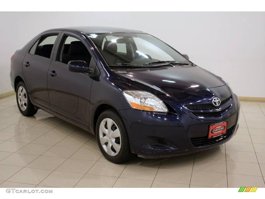 2008 Yaris Sedan - Nautical Blue Metallic / Dark Charcoal photo #1