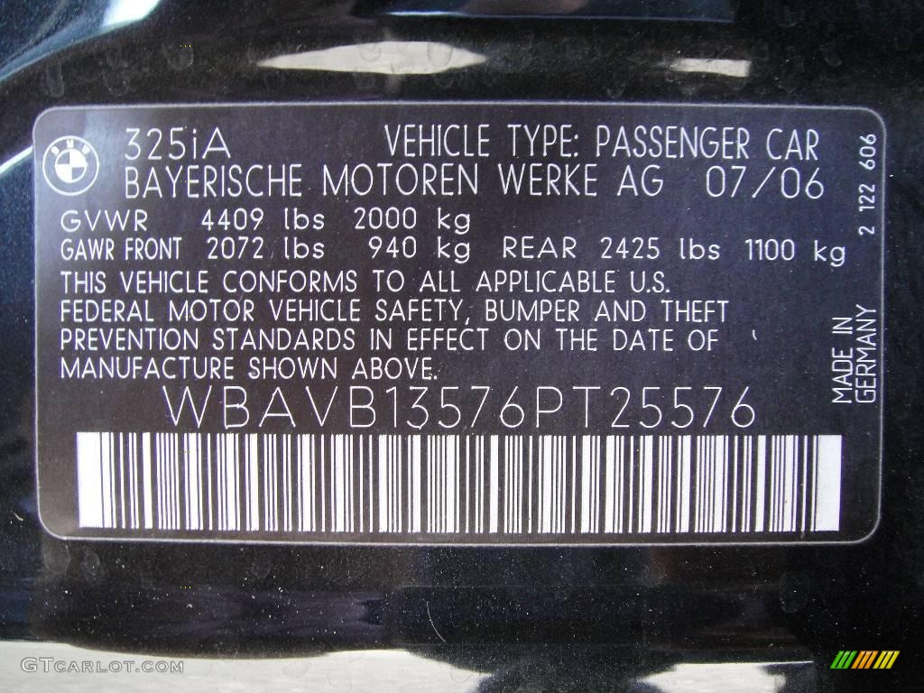 2006 3 Series 325i Sedan - Black Sapphire Metallic / Black photo #15