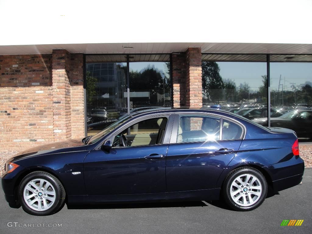 2007 3 Series 328xi Sedan - Monaco Blue Metallic / Beige photo #3