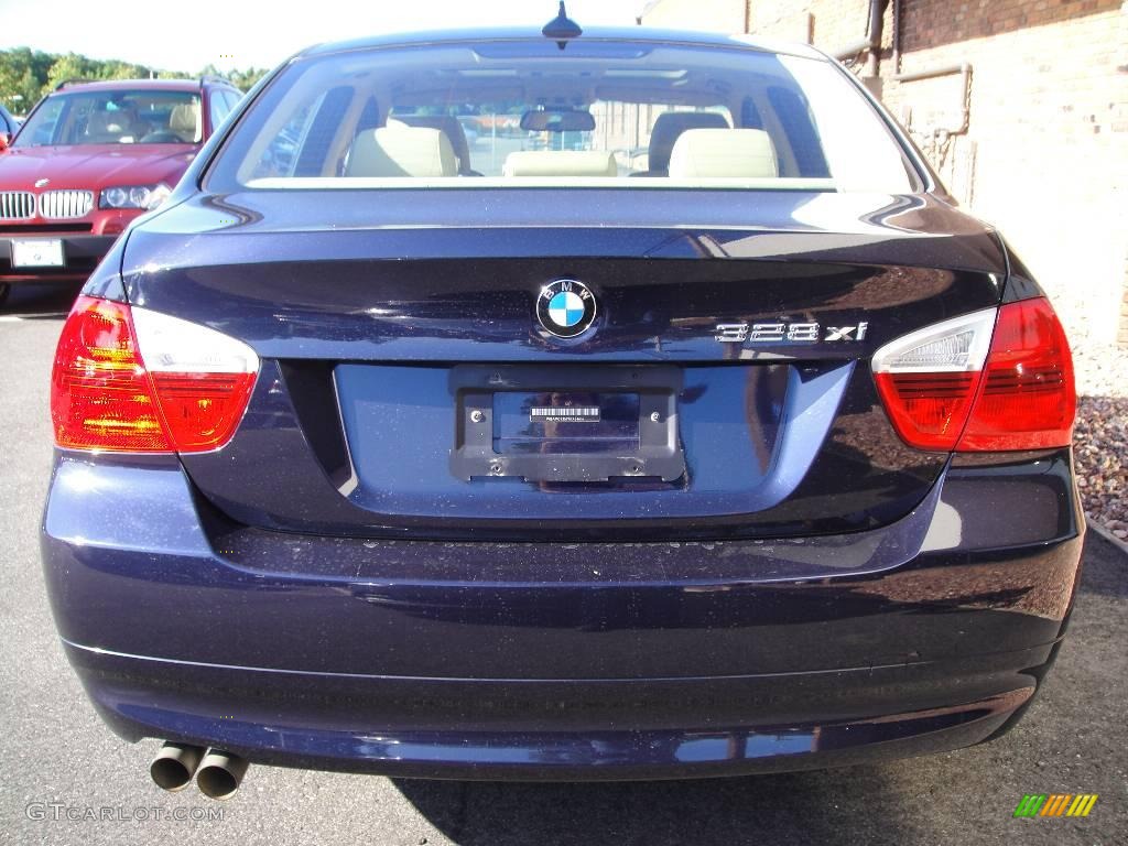 2007 3 Series 328xi Sedan - Monaco Blue Metallic / Beige photo #5
