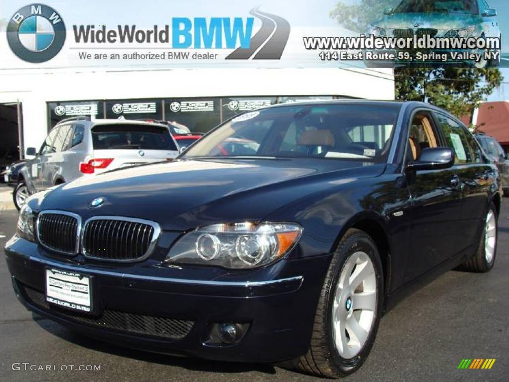 2008 7 Series 750Li Sedan - Monaco Blue Metallic / Natural Brown photo #1