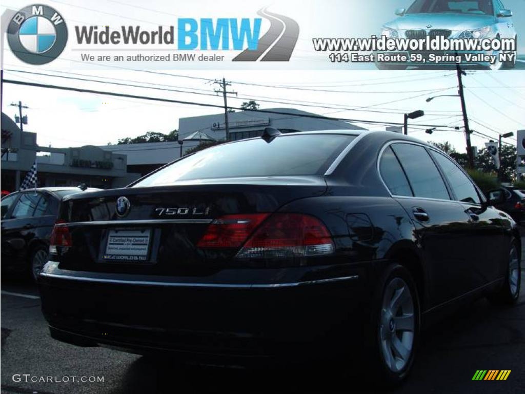 2008 7 Series 750Li Sedan - Monaco Blue Metallic / Natural Brown photo #4