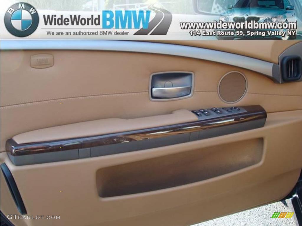 2008 7 Series 750Li Sedan - Monaco Blue Metallic / Natural Brown photo #8