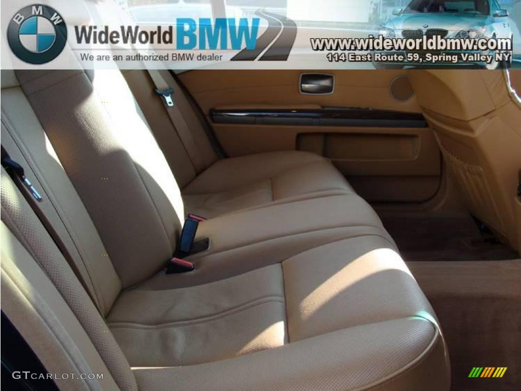 2008 7 Series 750Li Sedan - Monaco Blue Metallic / Natural Brown photo #11