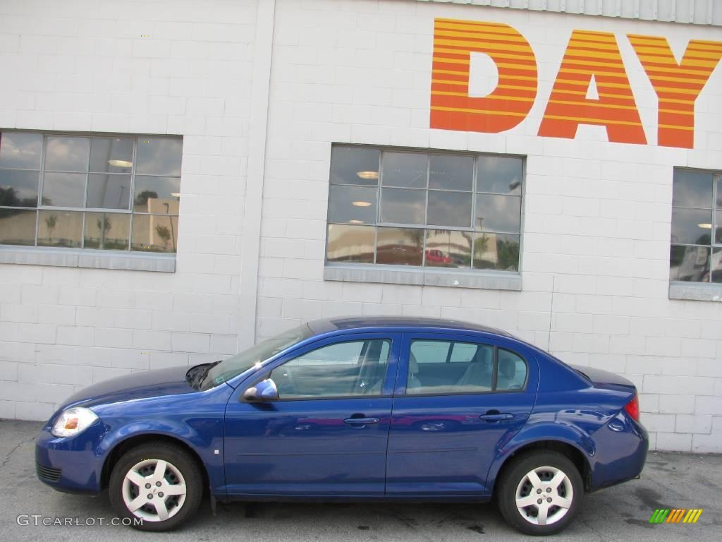 2007 Cobalt LT Sedan - Laser Blue Metallic / Gray photo #2