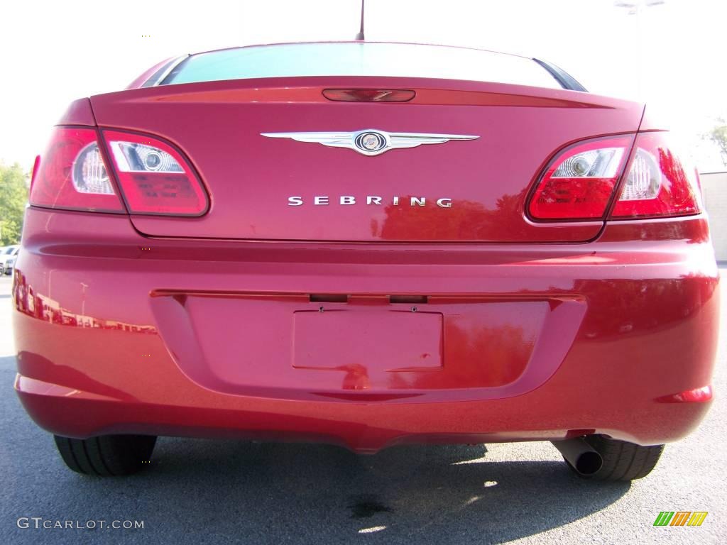 2008 Sebring LX Sedan - Inferno Red Crystal Pearl / Dark Slate Gray/Light Slate Gray photo #5