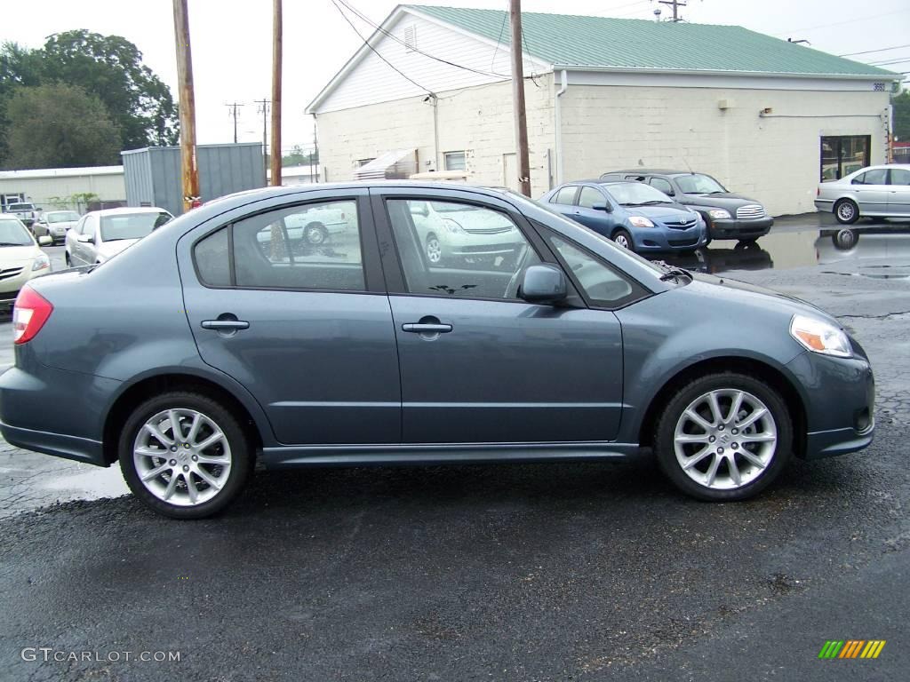 2008 SX4 Sport Sedan - Azure Grey Metallic / Black photo #3