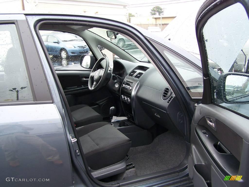 2008 SX4 Sport Sedan - Azure Grey Metallic / Black photo #7