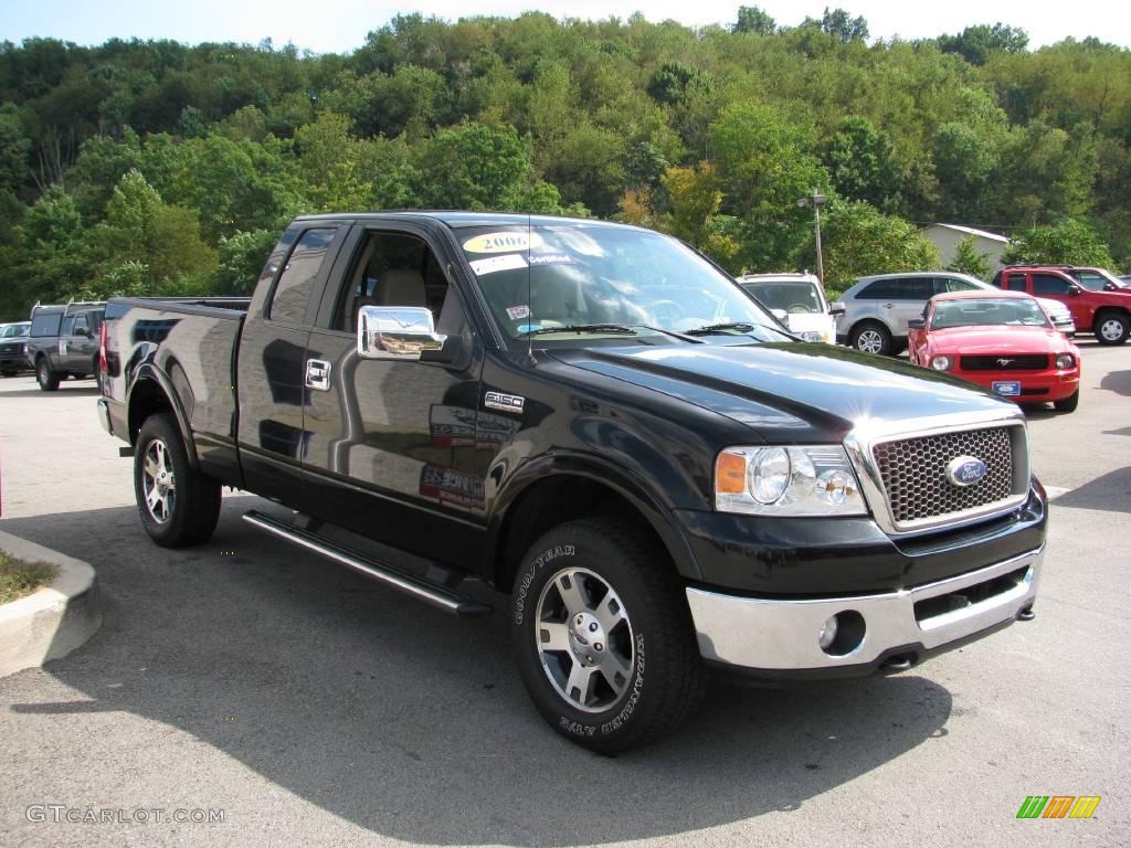 2006 F150 Lariat SuperCab 4x4 - Black / Tan photo #5