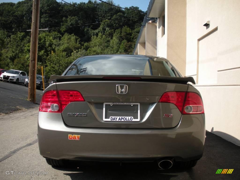 2007 Civic Si Sedan - Galaxy Gray Metallic / Black photo #8