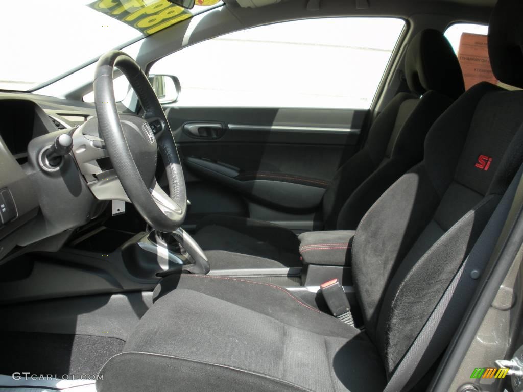 2007 Civic Si Sedan - Galaxy Gray Metallic / Black photo #9