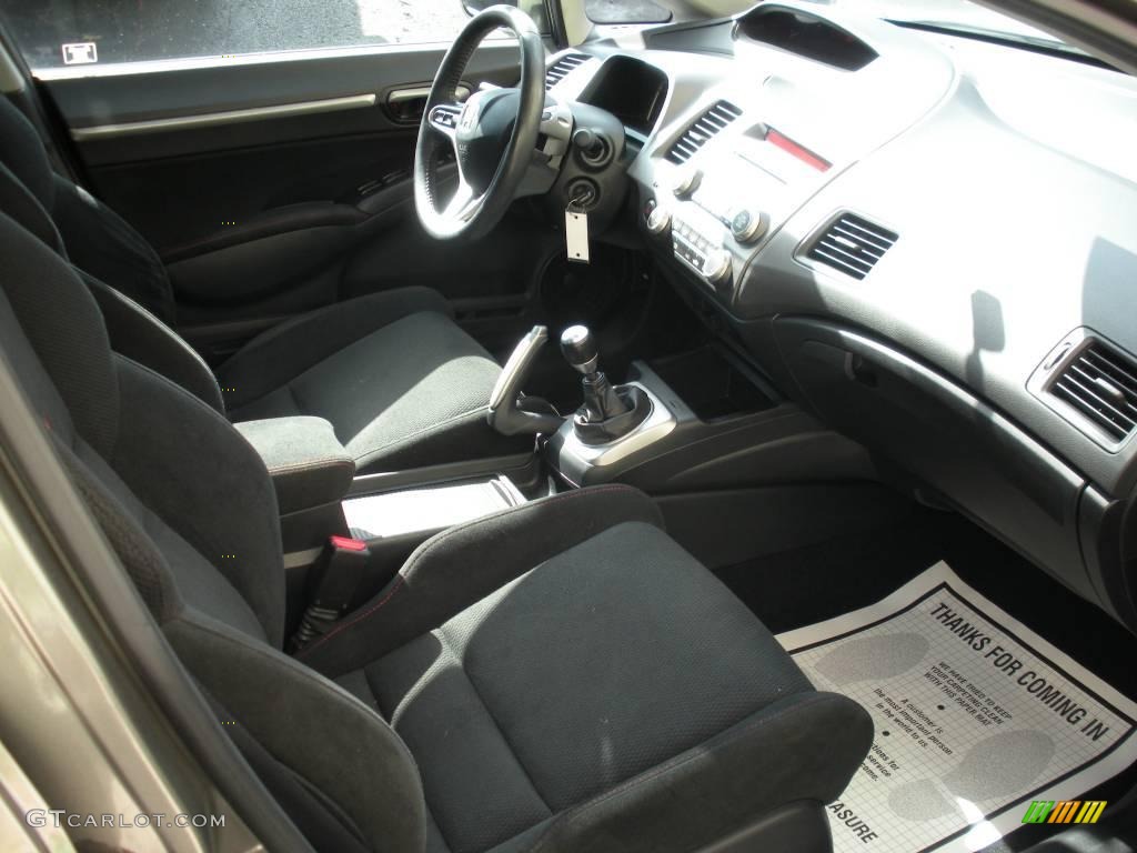 2007 Civic Si Sedan - Galaxy Gray Metallic / Black photo #13