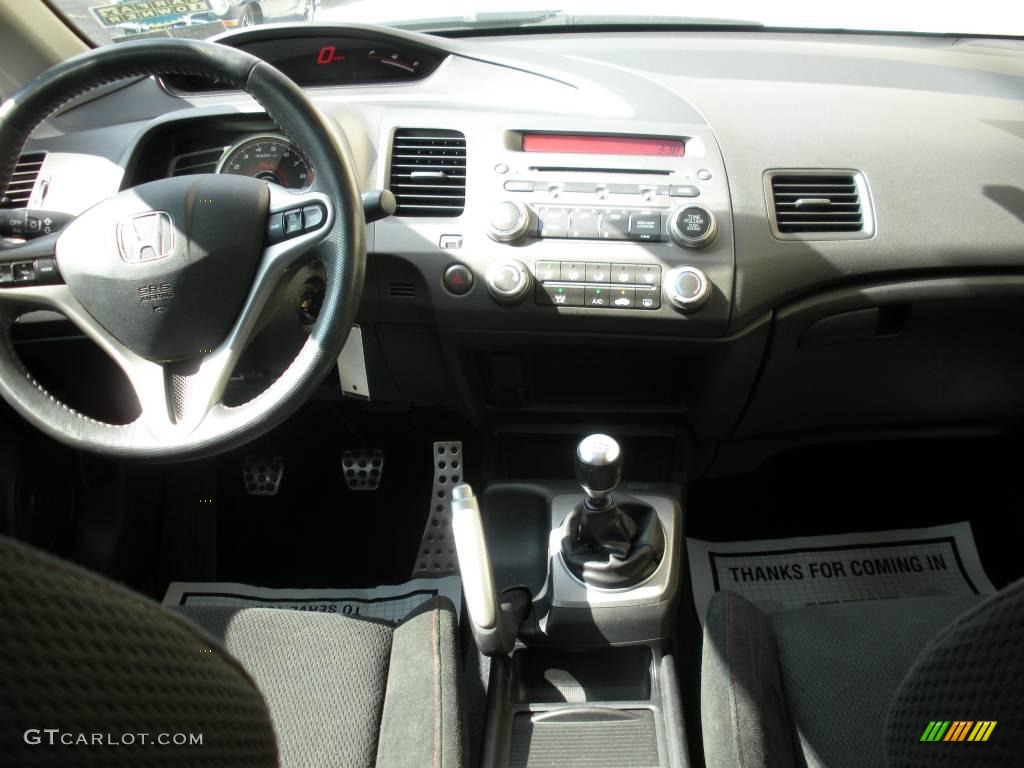 2007 Civic Si Sedan - Galaxy Gray Metallic / Black photo #14