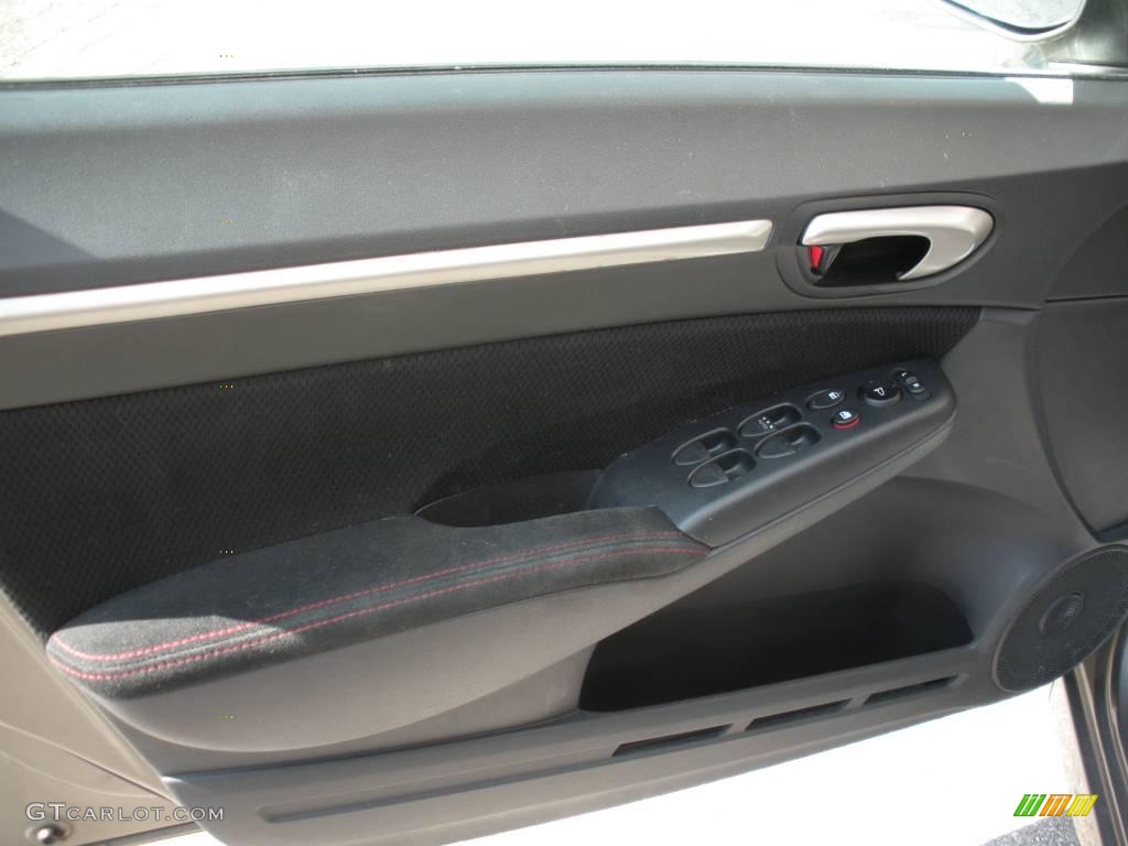 2007 Civic Si Sedan - Galaxy Gray Metallic / Black photo #16