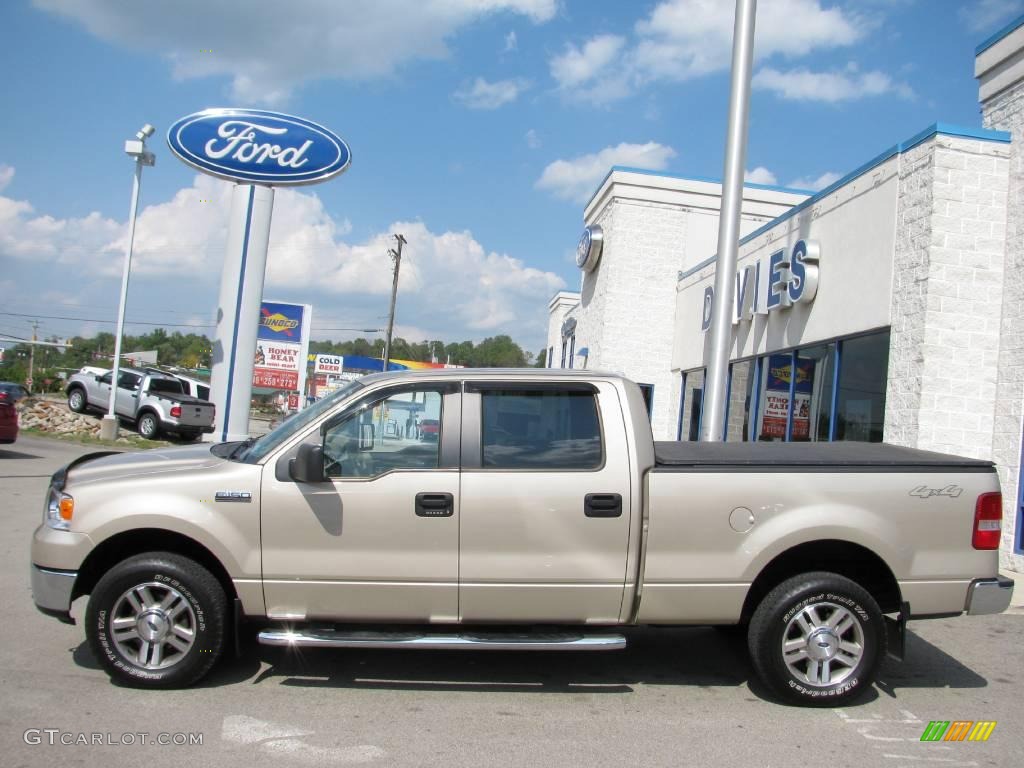 2008 F150 XLT SuperCrew 4x4 - Pueblo Gold Metallic / Tan photo #2