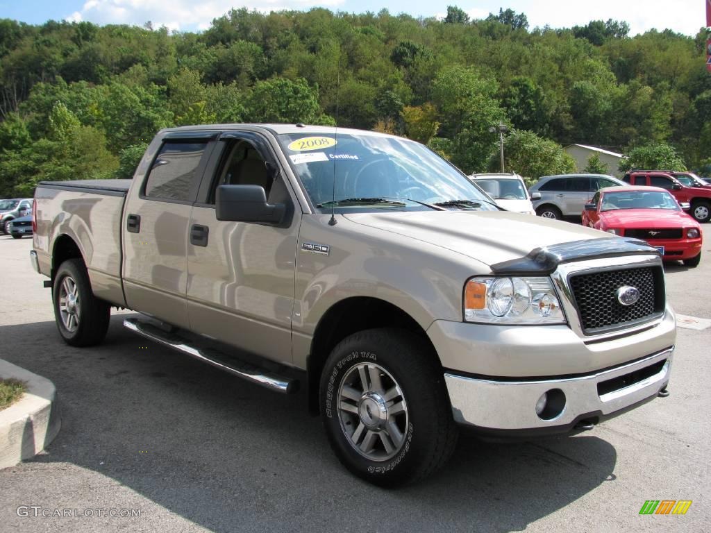 2008 F150 XLT SuperCrew 4x4 - Pueblo Gold Metallic / Tan photo #5