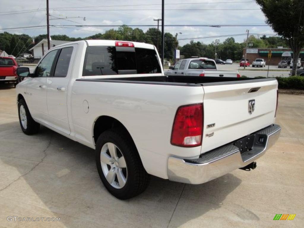 2009 Ram 1500 SLT Quad Cab - Stone White / Dark Slate/Medium Graystone photo #4